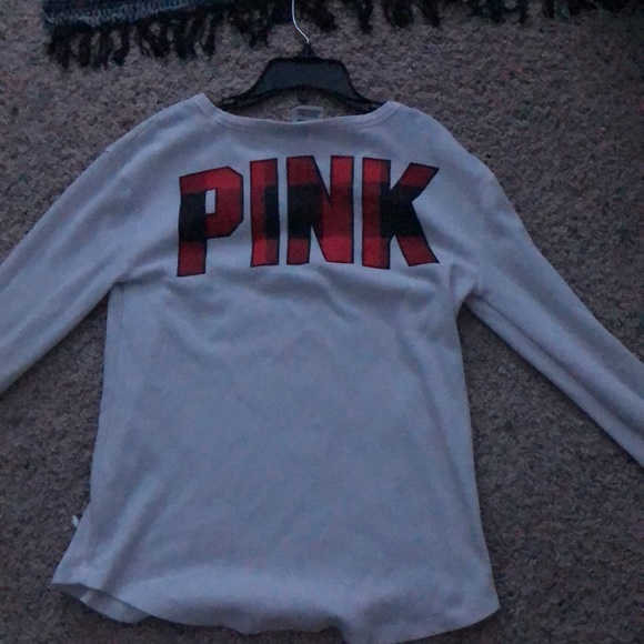 pink long sleeve tee , xs - Picture 3 of 3
